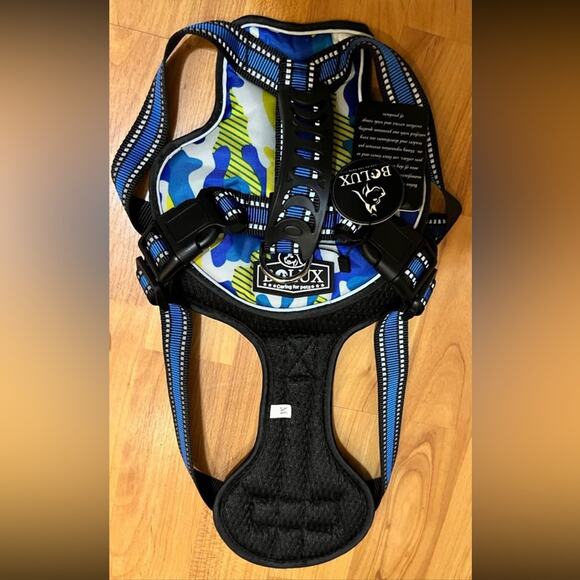 Dog HarnessBlue and Yellow- Adjustable- Bolux Size medium- NWOT - Picture 1 of 3
